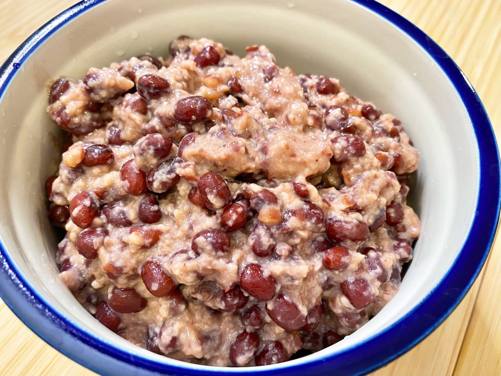 Fermented sweet red bean paste (Hakko anko Koji Anko) in a bowl
