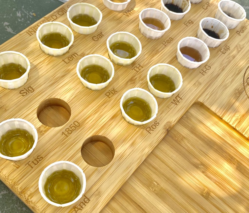 Olive oil tasting at Ojai Olive Oil Company