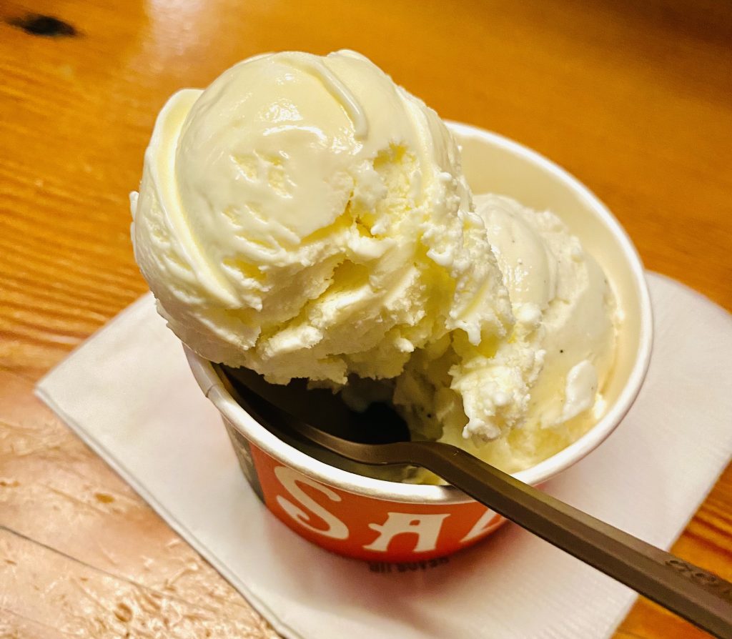 My favorite Salt and Straw ice cream with Arbequina Extra-Virgin Olive Oil