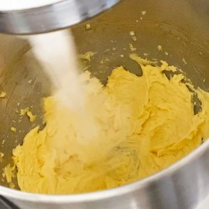Mixing butter and sugar