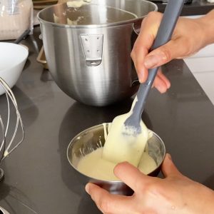 Egg, sugar and butter mixture