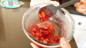 Cooked strawberry sauce