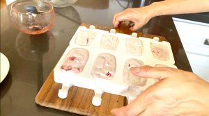 Tap on the counter to flatten the surface and remove air bubbles