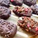 Chocolate dipped ice cream bars with cacao nibs and granola