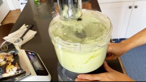 Pulse Matcha and flour in a food processor
