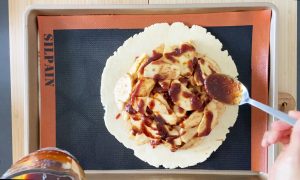 Drizzle caramel sauce