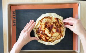 Fold the edges of the galette