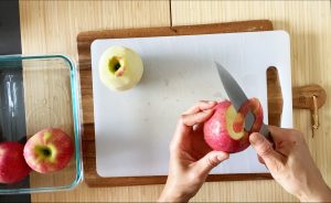 Peel apples