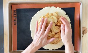 Place apples on galette