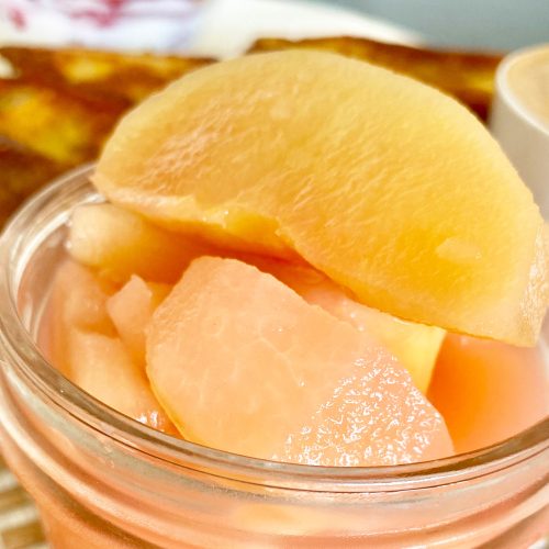 Apple compote in a jar