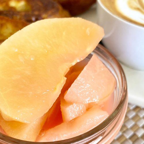 Apple compote in a jar