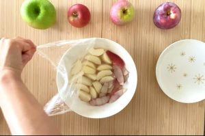 Microwaved apple compote