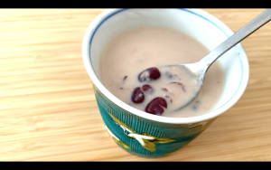 Add soy milk to hakko anko