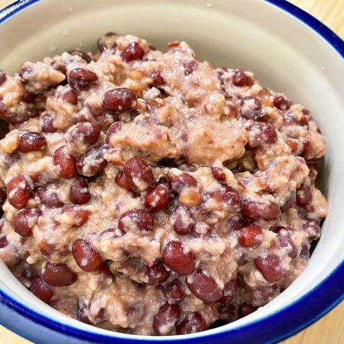 Fermented sweet red bean paste (Hakko anko Koji Anko) in a bowl
