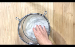 Sift flour, corn starch, bp and bs