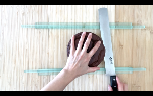 Slice cocoa sponge