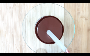 Spread ganache on 2nd sponge
