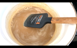 Warm soy milk and coconut sugar