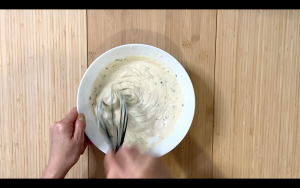 Add EVOO and herbs