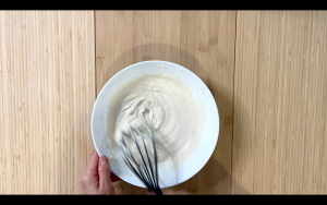 Cream drained tofu