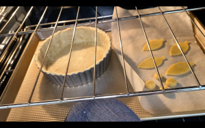 Remove pie weights and bake again