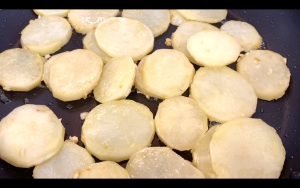 Sautee potatoes first