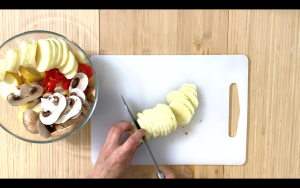 Slice vegetables