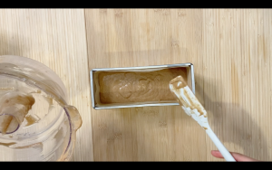 Fill loaf pan with batter