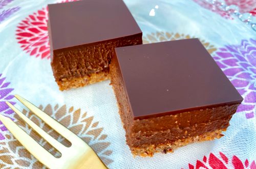 Vegan sweet potato chocolate mousse on a plate 3