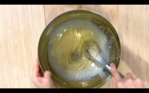 Add maple syrup, vanilla, EVOO