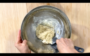 Mix dry and wet ingredients