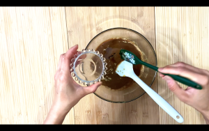 Add rum and vanilla paste