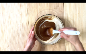 Combine vegan butter milk and almond butter mixture