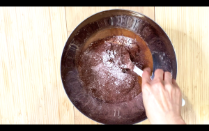Combine wet and dry ingredients