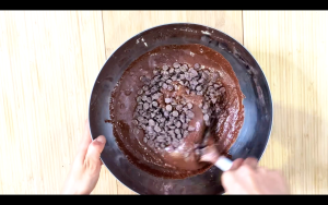 Add chocolate chips