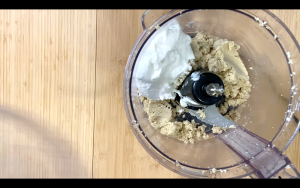 Add coconut yogurt and process in the food processor