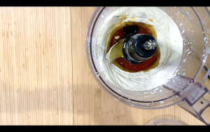 Add maple syrup and vanilla