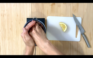 Squeeze the lemon juice