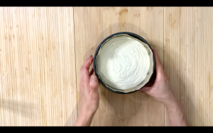 Pour the filling over the crust